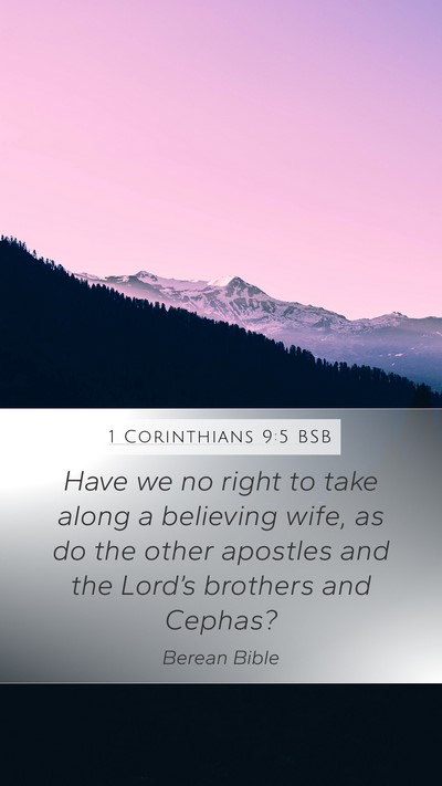 1 Corinthians 9:5 BSB Bible Verse Image