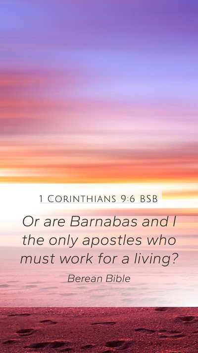 1 Corinthians 9:6 BSB Bible Verse Image