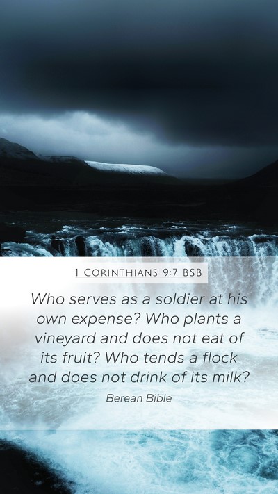 1 Corinthians 9:7 BSB Bible Verse Image