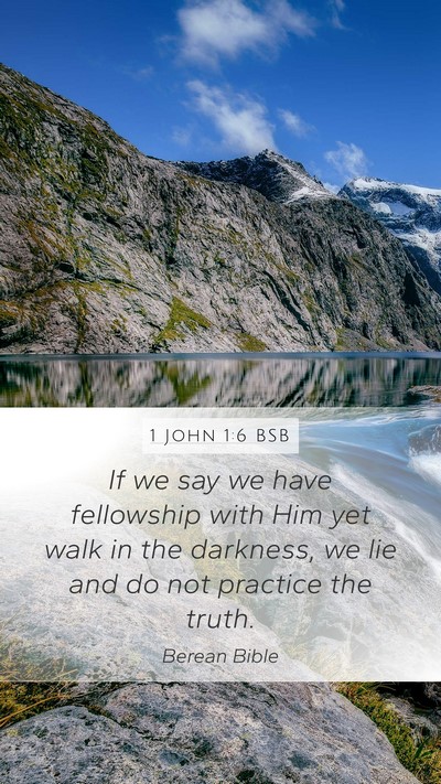 1 John 1:6 BSB Bible Verse Image