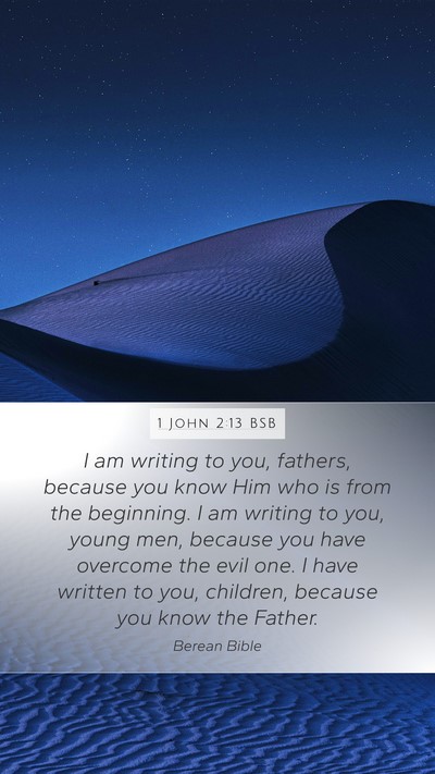 1 John 2:13 BSB Bible Verse Image