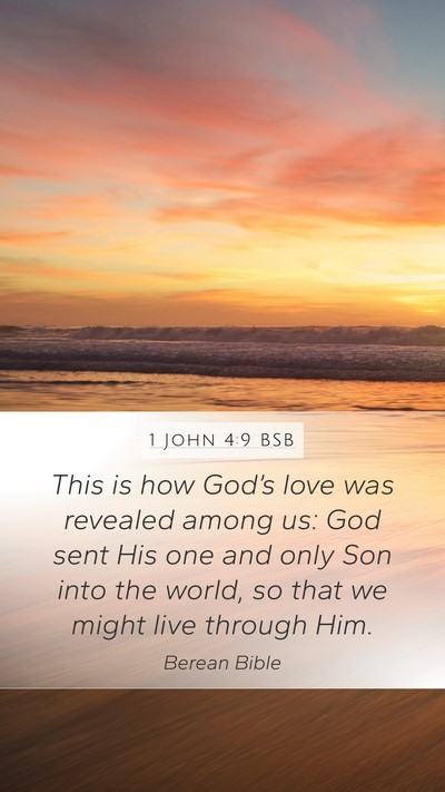1 John 4:9 BSB Bible Verse Image