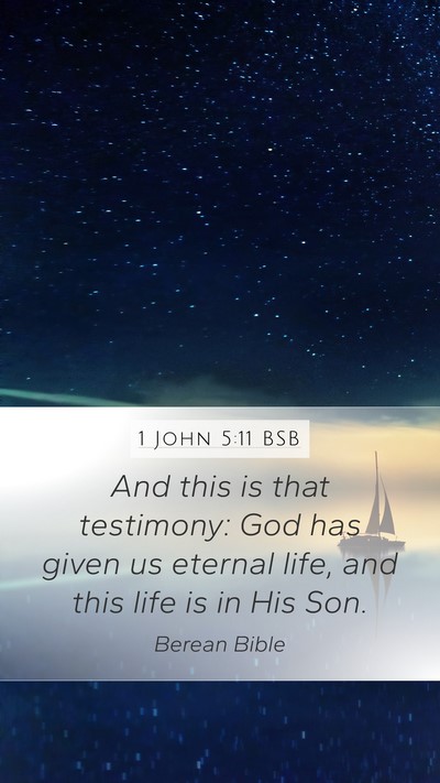 1 John 5:11 BSB Bible Verse Image