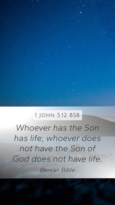 1 John 5:12 BSB Bible Verse Image