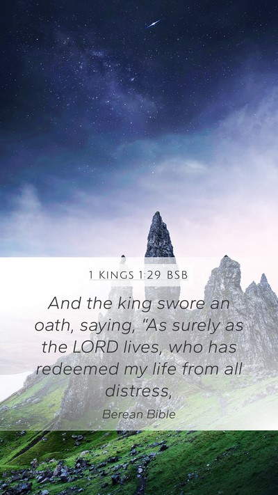 1 Kings 1:29 BSB Bible Verse Image