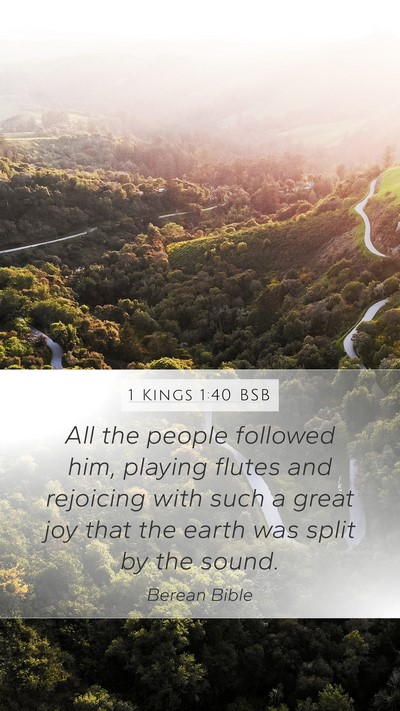 1 Kings 1:40 BSB Bible Verse Image