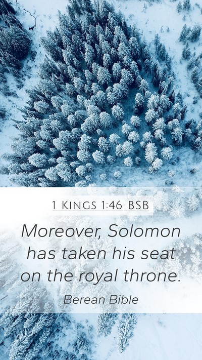 1 Kings 1:46 BSB Bible Verse Image