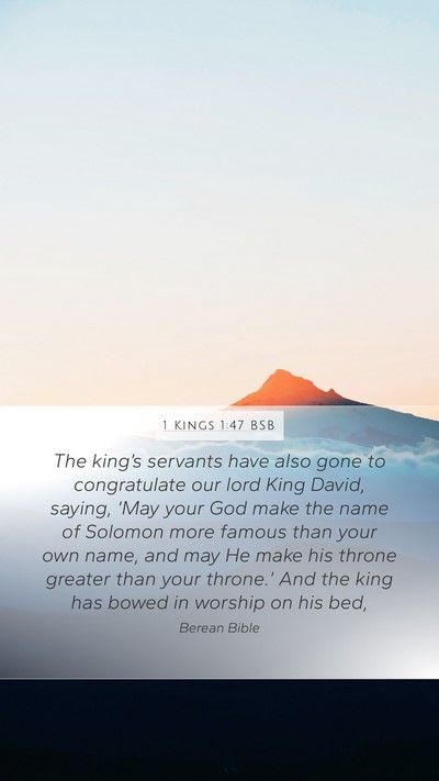 1 Kings 1:47 BSB Bible Verse Image