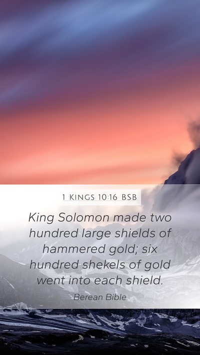 1 Kings 10:16 BSB Bible Verse Image