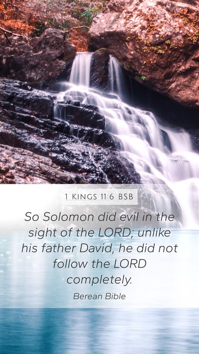1 Kings 11:6 BSB Bible Verse Image