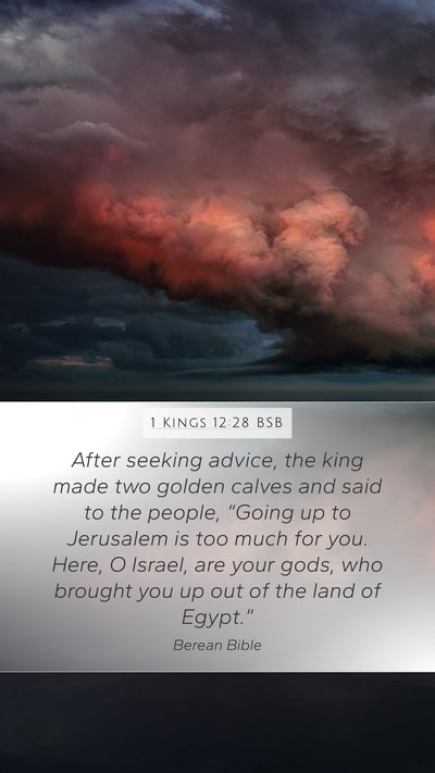1 Kings 12:28 BSB Bible Verse Image