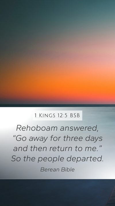 1 Kings 12:5 BSB Bible Verse Image