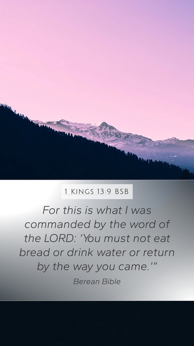 1 Kings 13:9 BSB Bible Verse Image