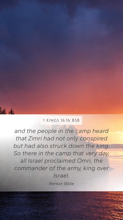 1 Kings 16:16 BSB Bible Verse Image