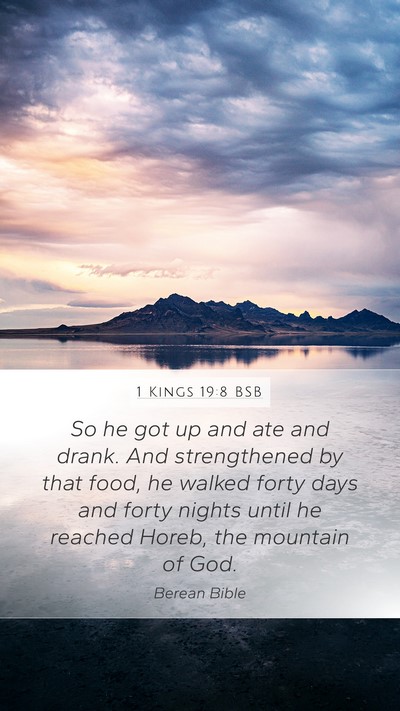 1 Kings 19:8 BSB Bible Verse Image