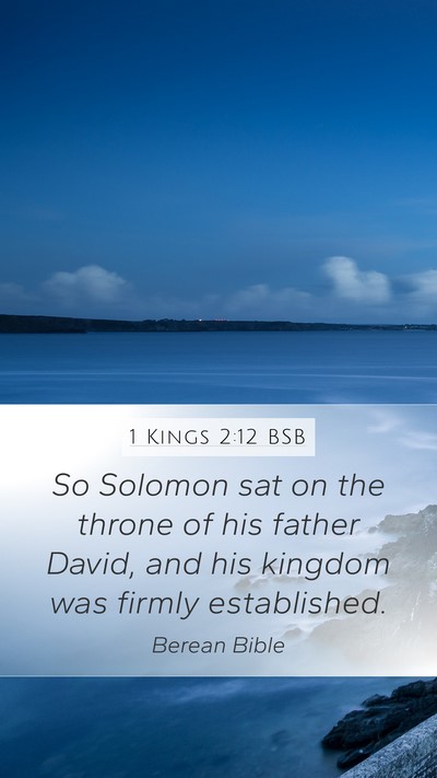 1 Kings 2:12 BSB Bible Verse Image