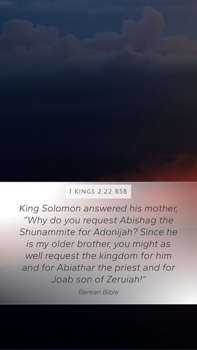 1 Kings 2:22 BSB Bible Verse Image