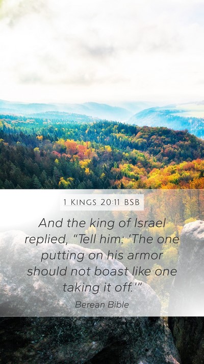 1 Kings 20:11 BSB Bible Verse Image