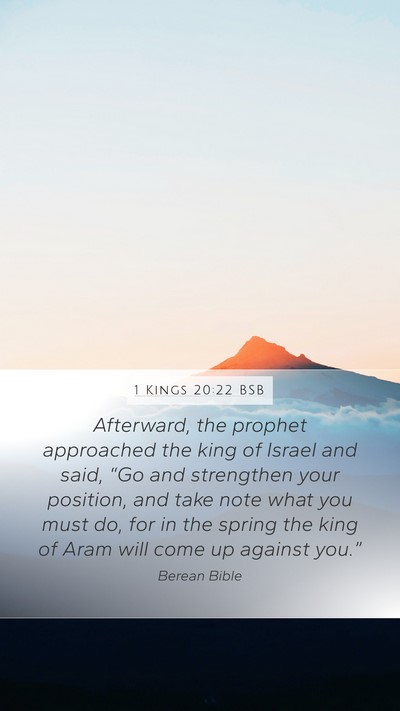 1 Kings 20:22 BSB Bible Verse Image