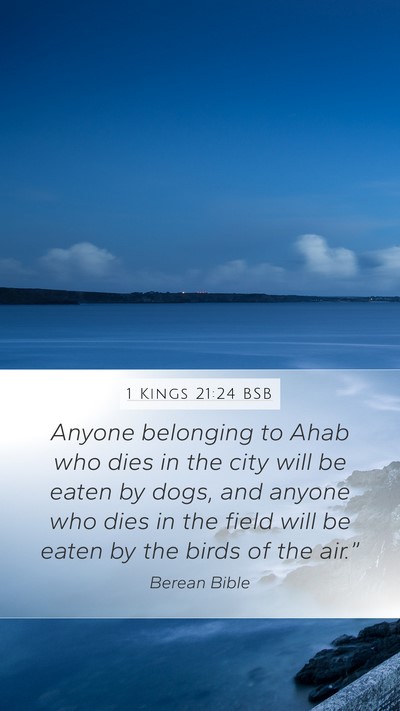 1 Kings 21:24 BSB Bible Verse Image