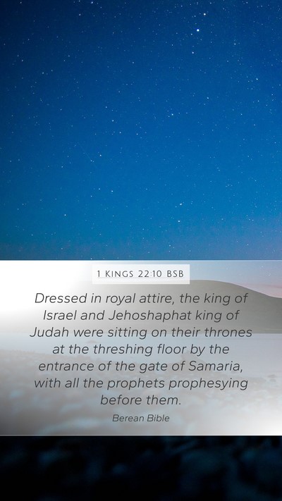 1 Kings 22:10 BSB Bible Verse Image