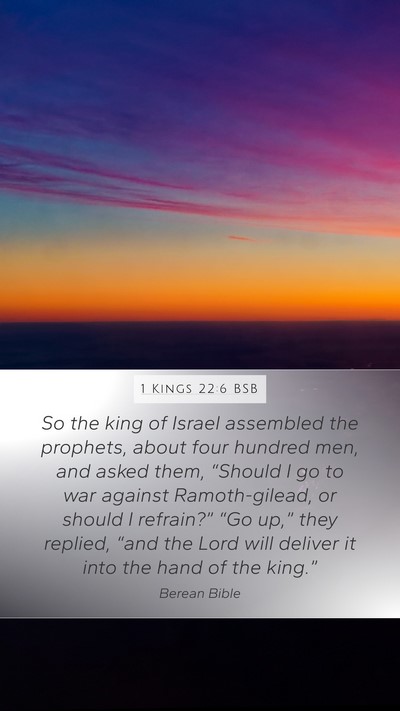 1 Kings 22:6 BSB Bible Verse Image