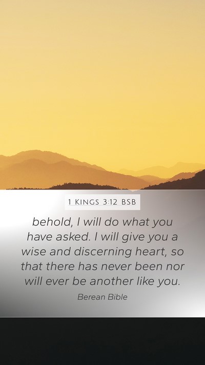 1 Kings 3:12 BSB Bible Verse Image