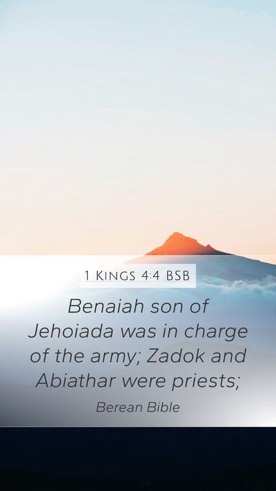 1 Kings 4:4 BSB Bible Verse Image