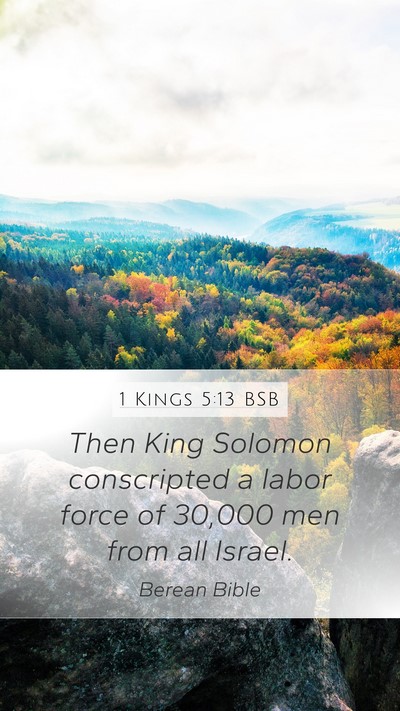 1 Kings 5:13 BSB Bible Verse Image