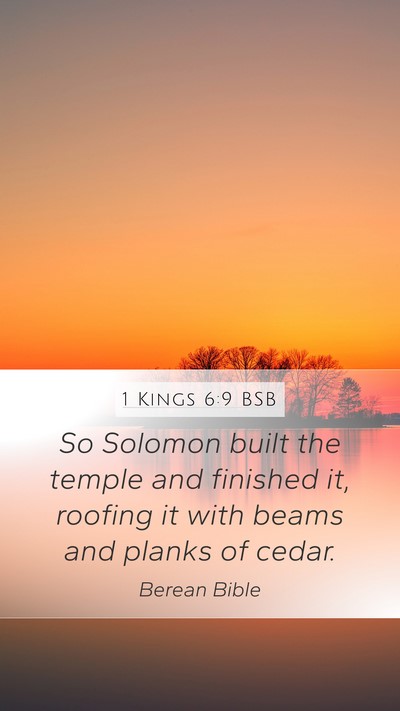 1 Kings 6:9 BSB Bible Verse Image