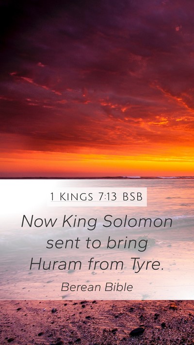 1 Kings 7:13 BSB Bible Verse Image