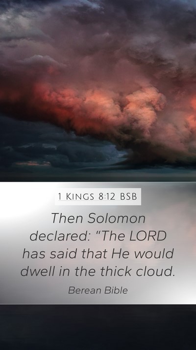 1 Kings 8:12 BSB Bible Verse Image