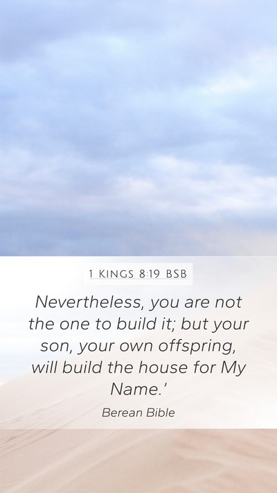 1 Kings 8:19 BSB Bible Verse Image