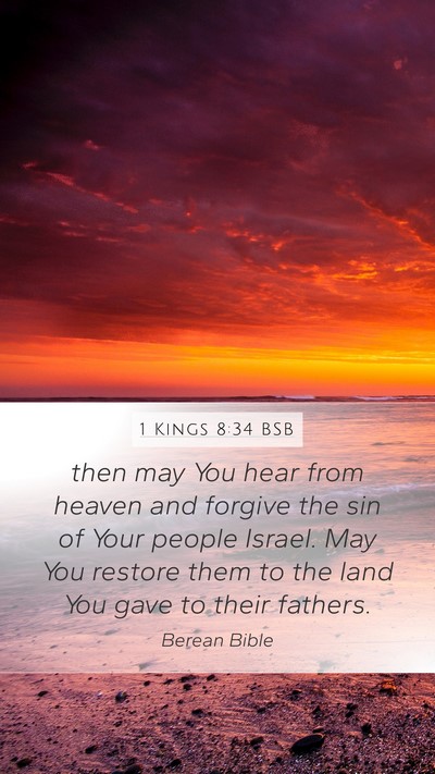 1 Kings 8:34 BSB Bible Verse Image