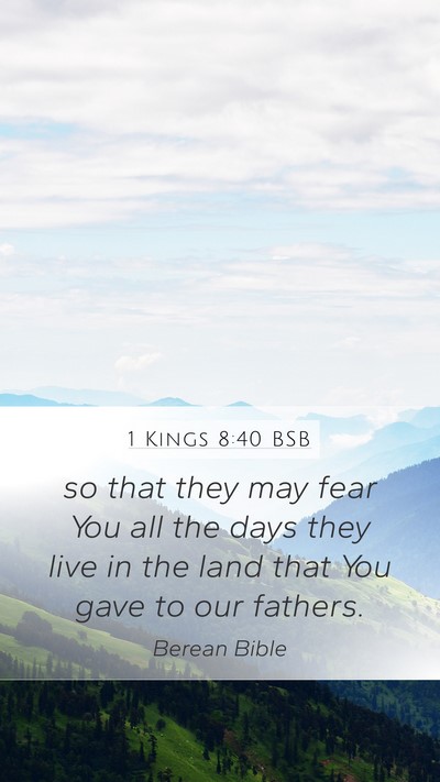 1 Kings 8:40 BSB Bible Verse Image