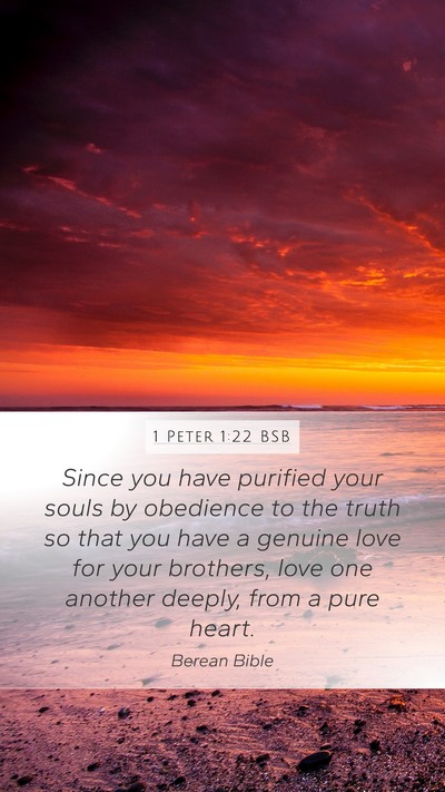 1 Peter 1:22 BSB Bible Verse Image
