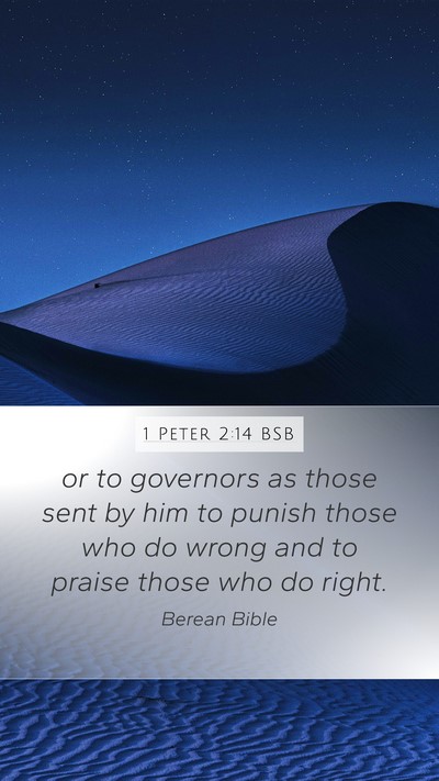 1 Peter 2:14 BSB Bible Verse Image