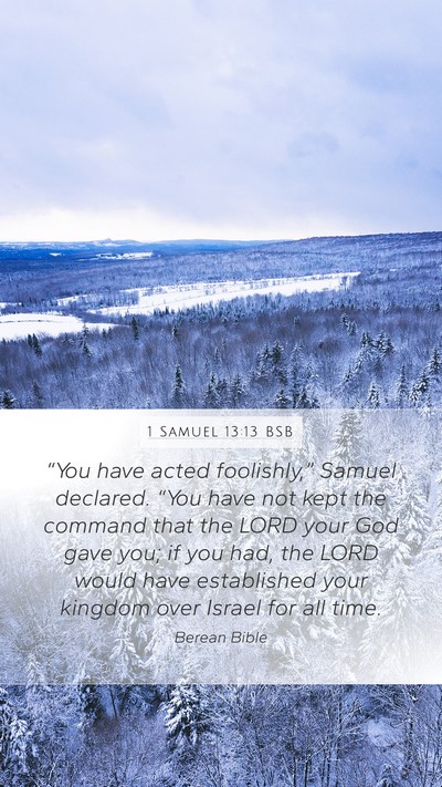 1 Samuel 13:13 BSB Bible Verse Image