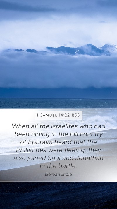 1 Samuel 14:22 BSB Bible Verse Image