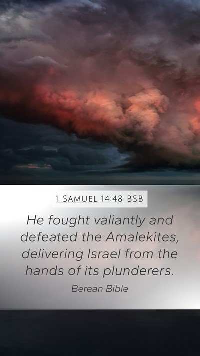 1 Samuel 14:48 BSB Bible Verse Image