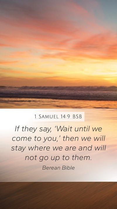 1 Samuel 14:9 BSB Bible Verse Image