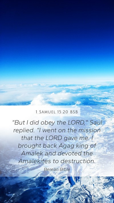 1 Samuel 15:20 BSB Bible Verse Image