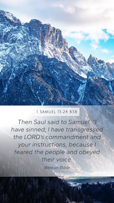 1 Samuel 15:24 BSB Bible Verse Image