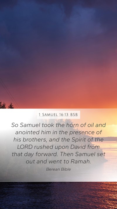 1 Samuel 16:13 BSB Bible Verse Image
