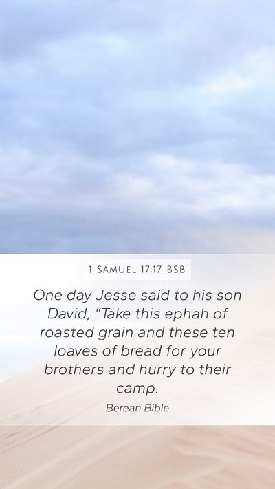 1 Samuel 17:17 BSB Bible Verse Image