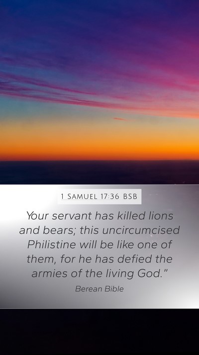 1 Samuel 17:36 BSB Bible Verse Image