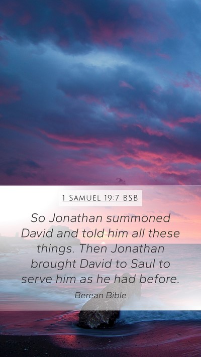 1 Samuel 19:7 BSB Bible Verse Image
