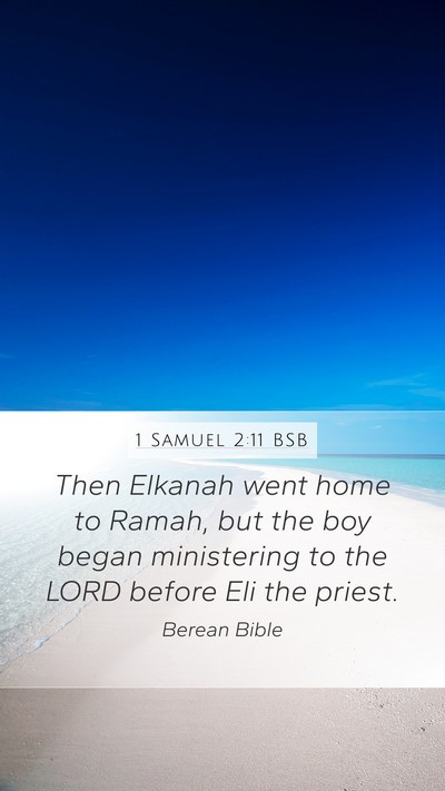 1 Samuel 2:11 BSB Bible Verse Image