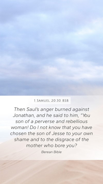 1 Samuel 20:30 BSB Bible Verse Image