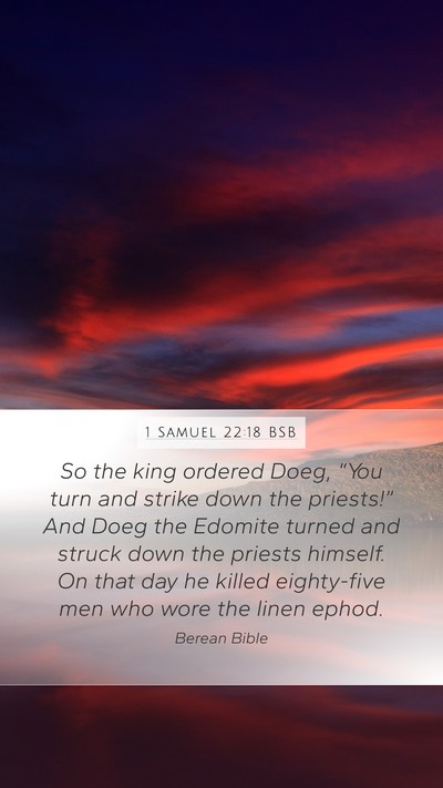 1 Samuel 22:18 BSB Bible Verse Image